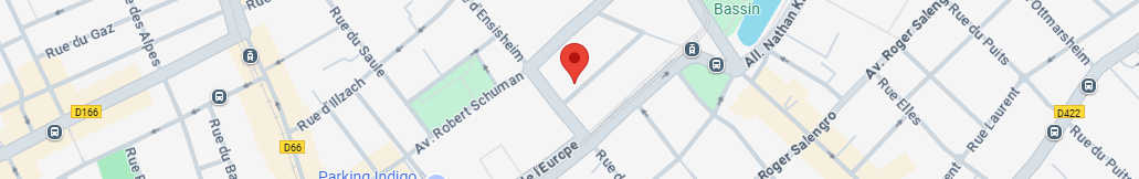Carte pour situer le cabinet de Maître Majean rue Jean Mieg à Mulhouse